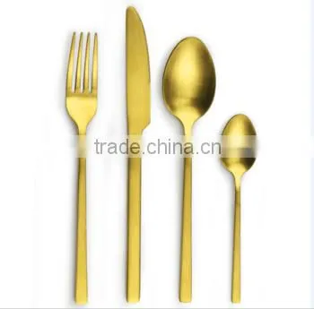 Matte Copper PVD Coating Cutley Set FDA LFGB Standard North America Market photo-2