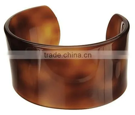 Cellulose Acetate Handmade Tortoise Shell Cuff Bracelet photo-5
