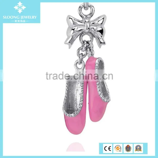 Jewelry in Silver Ballet Slippers Charm in Sterling Silver photo-2