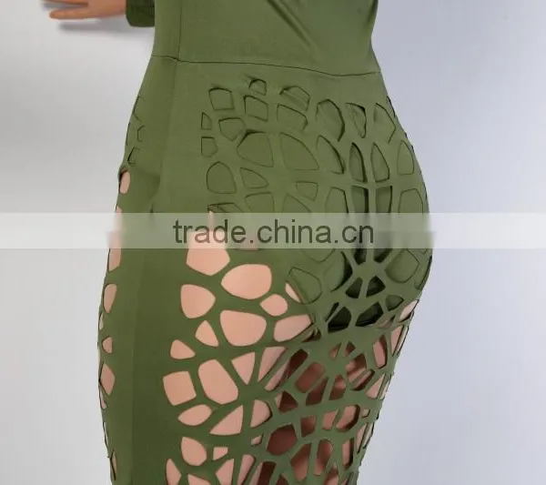 Bonvatt Newnest Faux Leather Bodycon Dress Sexy Club Black Hole Punch Dress Celebrity Bandage Bodycon Dresses photo-4