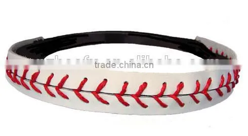 2014 latest design leather baseball headband softball headband