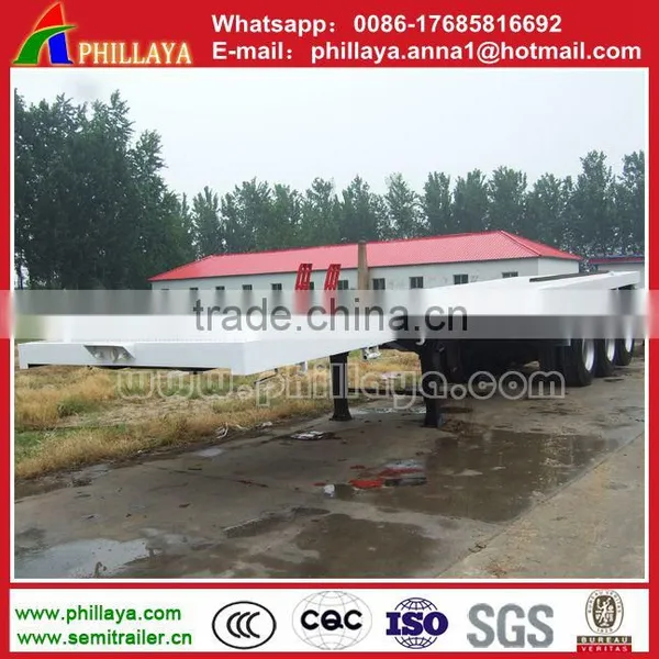 Hot Selling 3 Axles 40ft Drop Deck Container Flatbed Trailer for Sale photo-5