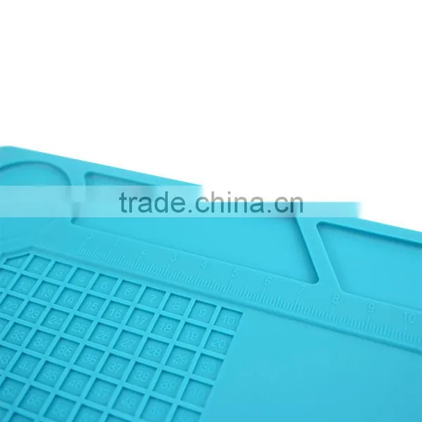 Mobile Phone Repair Heat Insulation Desk Mat Maintenance Platform Bga 35*25cm Soldering Silicone Pad With 20cm Scale Ruler photo-4