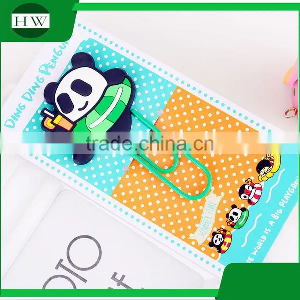 Office Stationery Personalized Plastic Pvc Cartoon Paper Clip Holder photo-2