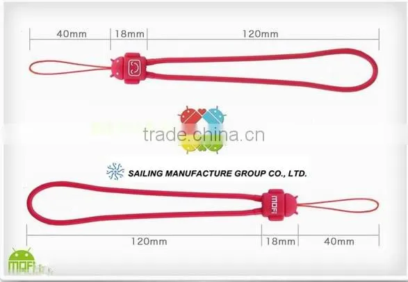 OEM Promotinal Hanging Silicone Mobile Phone Strap,promotional Cell Phone Straps for Iphone/MP3/bag/keychain photo-3