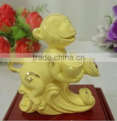 Year 2016 New Design Gold Monkey Statues photo-2