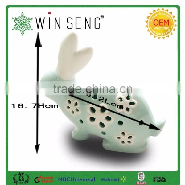 Ceramic Rabbit Shape Home Decor With Hollowed Out Shape photo-4