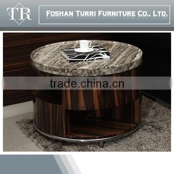 Modern Black Hand Craverd Travertine Top End Table photo-6