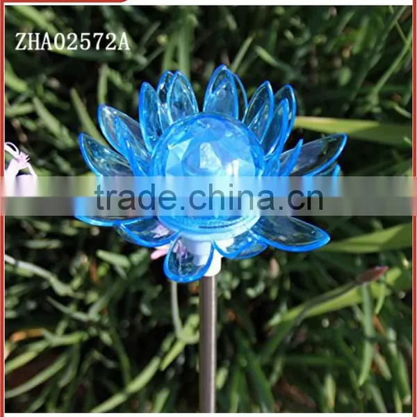 Solar Powered Iron Garden Flower Stake Rotating Solar Garden Lights photo-2