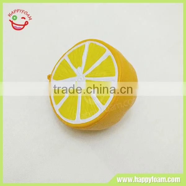 Yellow Half Lemon Soft pu Material Squishy Squeeze Fruit Slow Rising Toys photo-2