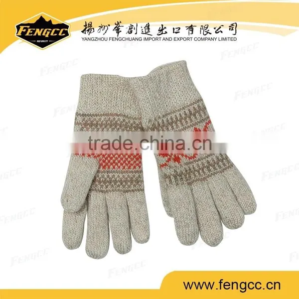 100% Acrylic Knitted Winter Gloves/jacqurad Knitted Gloves photo-6