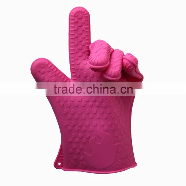 High Quality Custom Silicone Oven Gloves With Fingers Silicone Rubber Oven Gloves photo-3