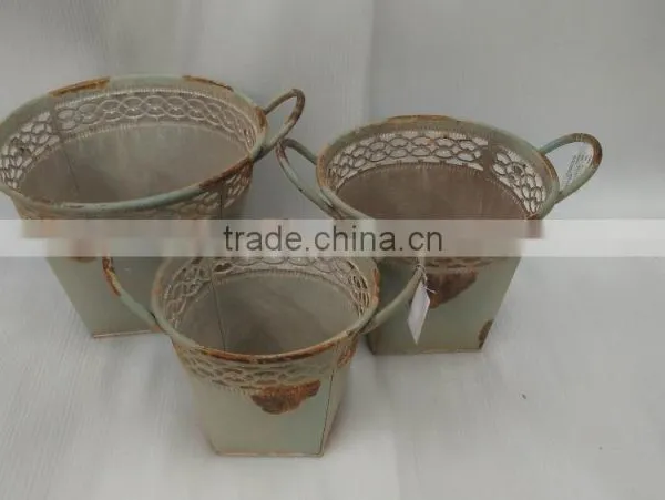 Metal Artifical Cheap Metal Flower Pot Holiday Discount US Qualified WZ15036-41 photo-4