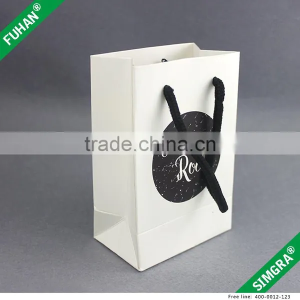 Custom Multicolor Paper Bag With Cotton Ribbon Handle for Clothing photo-6