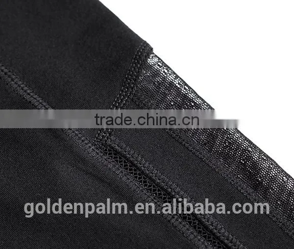Women Sexy Half Length Mesh Panel Yoga Pants photo-5