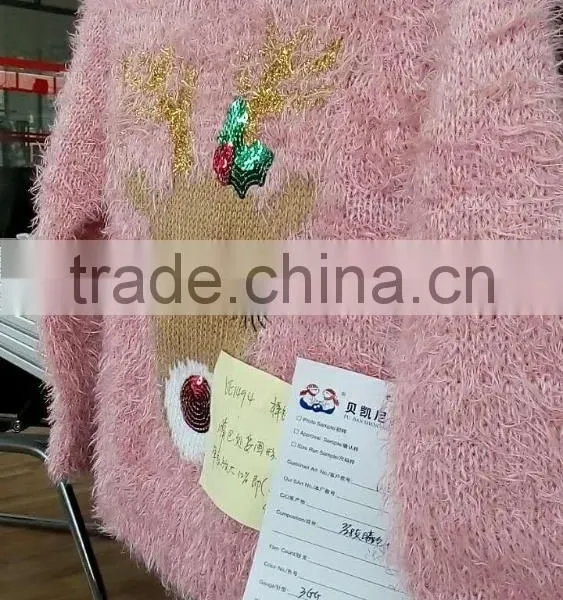 Kids Wholesale Eyelash Knit Christmas Sweater (KS0437) photo-2