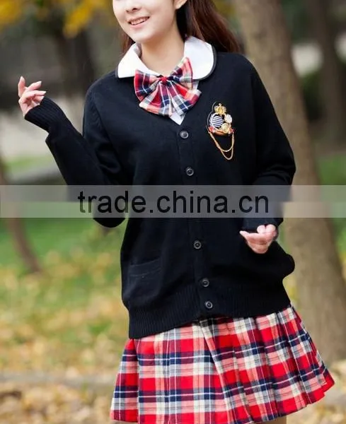Autumn Fashion Style Cardigan Woolen School Uniform British School Uniform Sweater photo-3