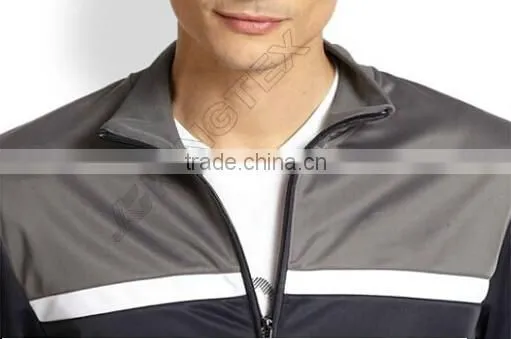 Color Block Track Jacket and Pants,Simple Color Blocking Track Jacket and Pants,2014 Stripe Style Jacket Sets photo-5