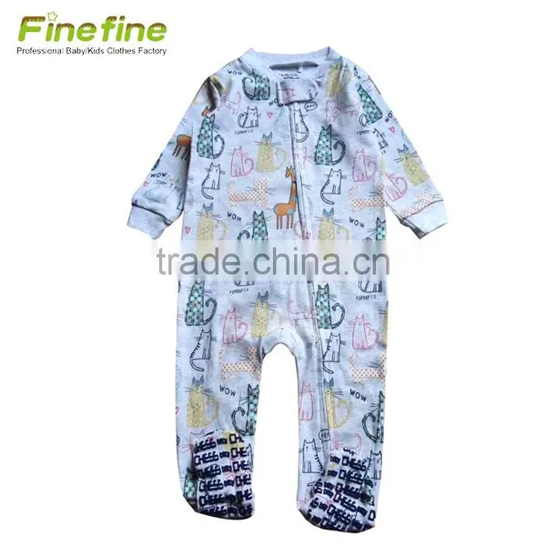 New Born Cool Pattern Plain Organic Baby Romper Clothing photo-3