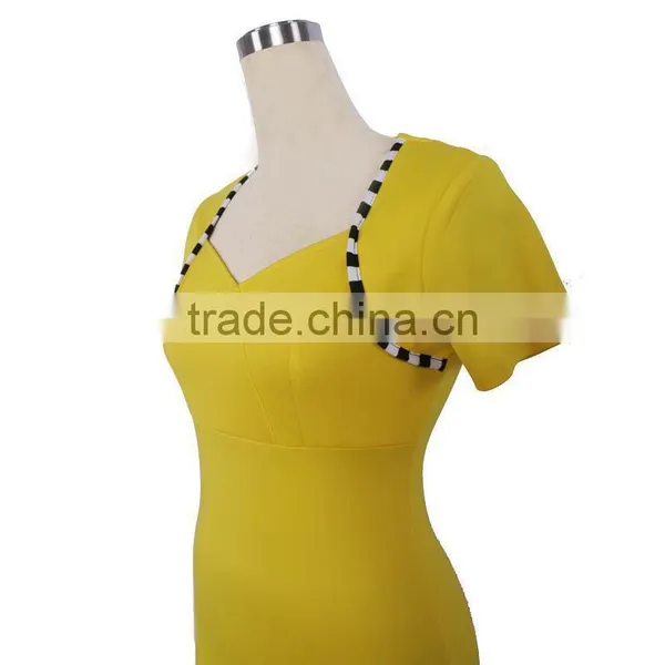 Custom Women Fashion Summer Short Sleeve Casual Dress; Latest Ladies Summer Dress photo-6