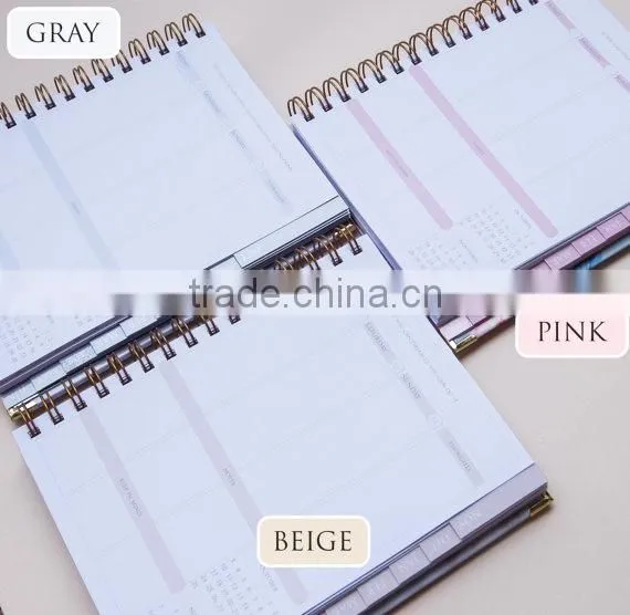 Customize A4/A5/A6 Different Kinds of Planner /noteboo/diary Planner /wire-o Planner With Emboss/deboss Logo , photo-4