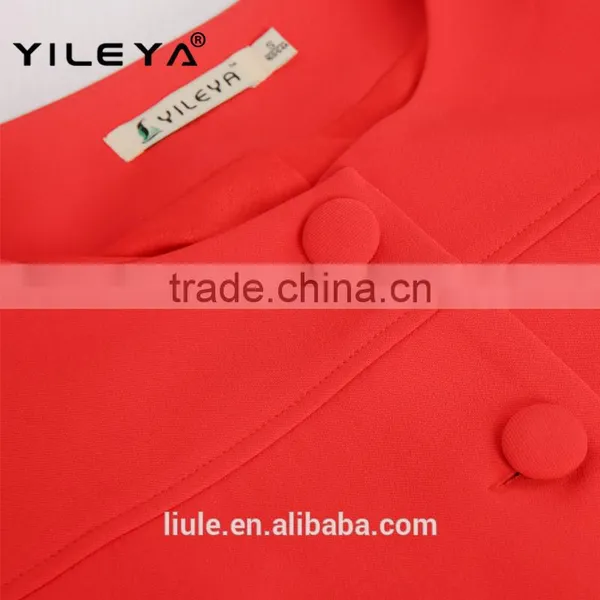 O Neck Single Breast Designed Red Fashion Casual Women European Italy Style Jackets on Sale photo-5