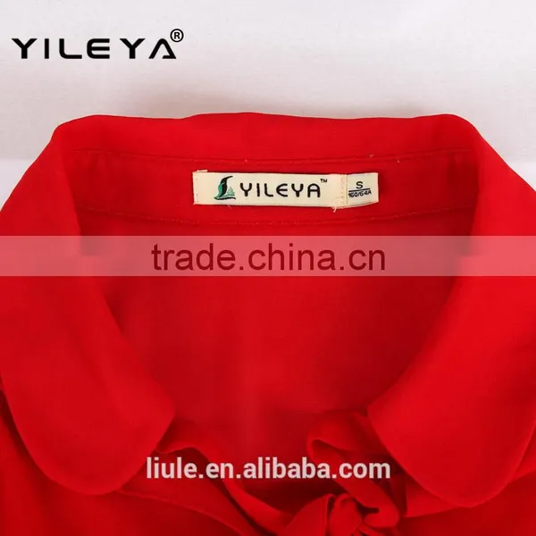 Cute Collar Designed Fashionable Casual Long Sleeve Women Fashion Blouse Shirts photo-5