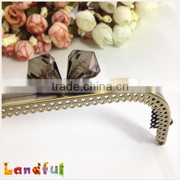 Wholesale Rhinestone Decorate Handicraft Bag Supplies Open Channel Purse Frame photo-5