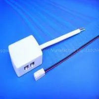 Molex 2 Gang Socket in ABS White Color for Wall Cabinet Cupboard Display Storage Bathroom Lighting photo-2
