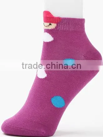 Pretty Polka Dot Smile Style Women Cotton Socks photo-6