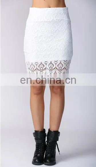 2015 Latest Skirt Design Pictures For White Lace Skirt / Sexy Photos Women Short Skirts photo-3