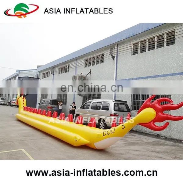 Ocean Inflatable Float Water Banana Boat With 2 Tubes / Inflatable Banana Boat/ Yellow Flying Fish Boat for Sale photo-4