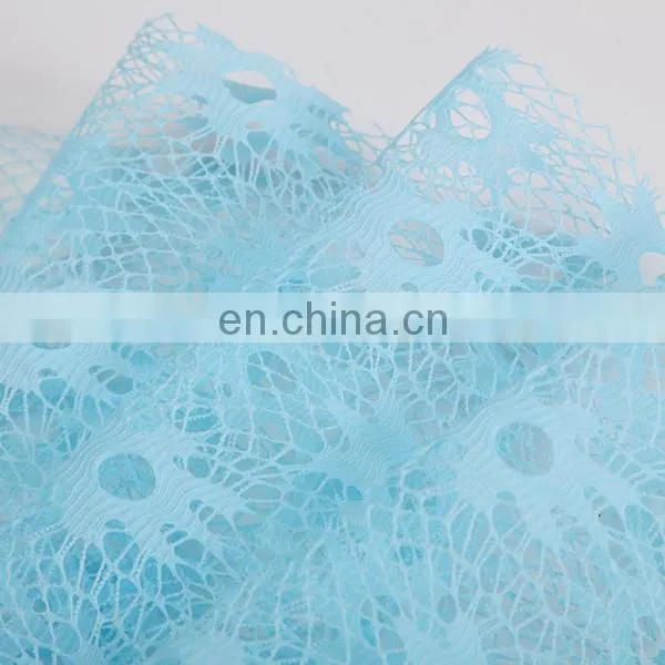 2015 Most Popular Packing Material Organza Sequence Lace Fabric Flower Mesh Netting Roll photo-3