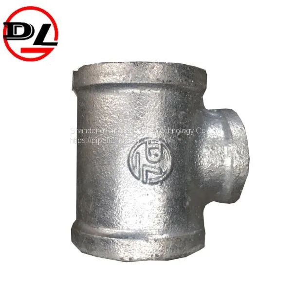 Malleable Iron Pipe Fittings Galvanized Reducing Tee