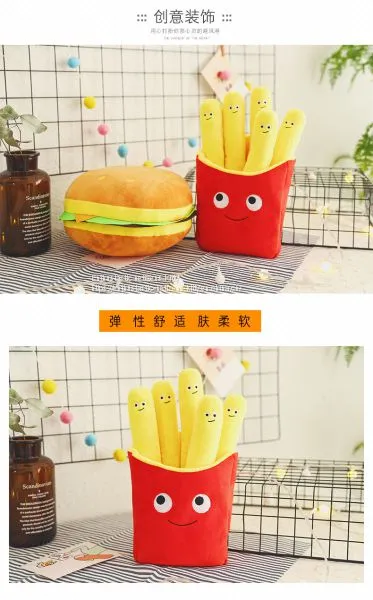Hamburger Chips Plush Toys