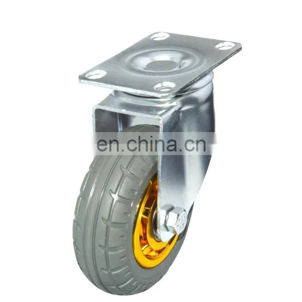 Steel Rubber PU TPR Medical Heavy Duty Cast Iron1 Inch Swivel Castor Wheel photo-2