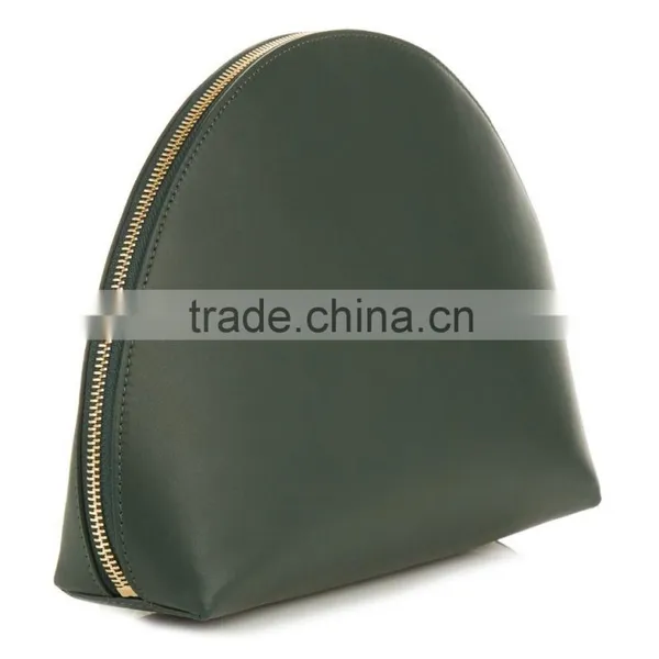 Curved Round Shape Simple Genuine Leather Clutch, 2016 Fashion Half Moon Shape Leather Evening Clutch Handbag for Ladies photo-2