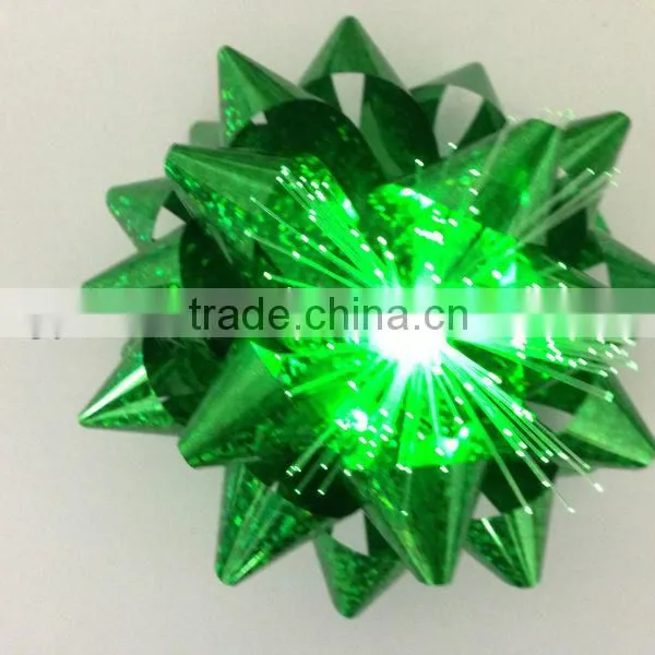 LED Lighting Gift Ribbon Bow With Change Colors for Christmas Day Decoration
