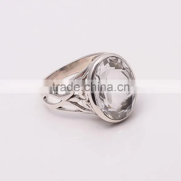 WHITE TOPPAZ RING ,925 Sterling Silver Jewelry Wholesale,WHOLESALE SILVER JEWELRY,SILVER EXPORTER,SILVER JEWELRY FROM INDIA photo-2