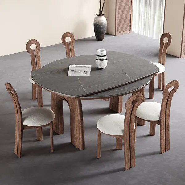 Folding Solid Wood Dining Table photo-5