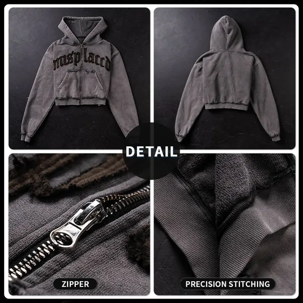 Custom Men 100% Cotton Graphic Hoodie 420 Gsm Streetwear Custom Print Drop Shoulder Heavyweight Boxy Zip up Hoodie for Men photo-3