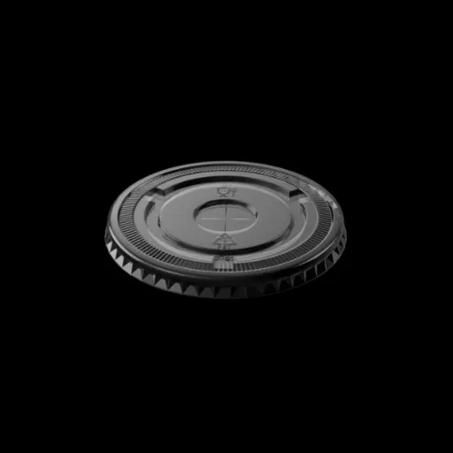 Couvercle en plastique jetable plat pour gobelets de café glacé et de jus
