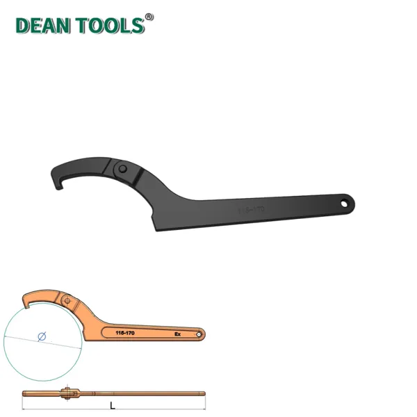 Hook Wrench, Adjustable Hook Spanner Wrenches,C Hook Wrench,Adjustable Configuration Wrench photo-3