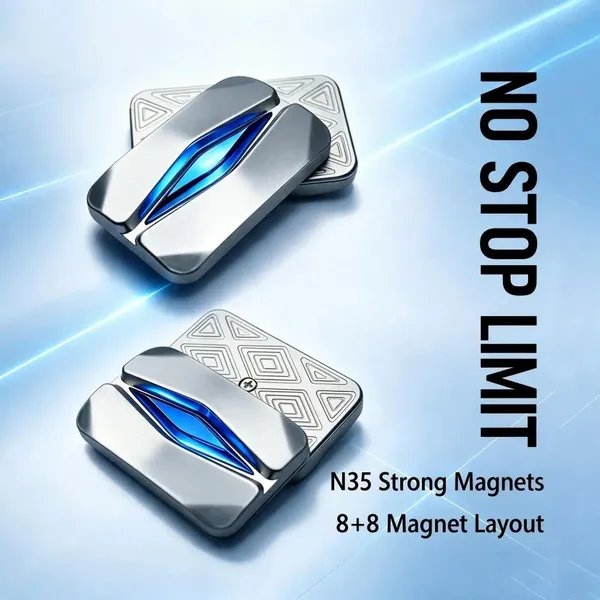 EDC Magnetic Slider Fidget Toy Precision Metal Pocket Gadget for Adults photo-2