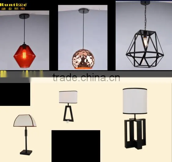 Chinese American Style Modern Desk Light White Table Lamp For Restaurant Or Hotel RT6006 photo-4