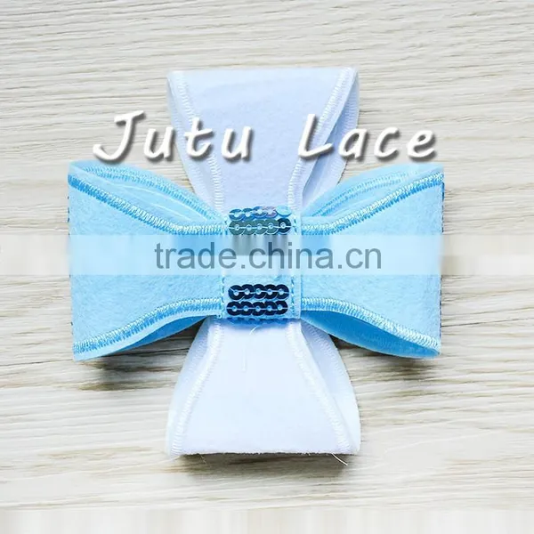 12cm Sequin Hair Bow, Handmade Baby Sequin Bowknot Fabric Hair Accessories photo-5