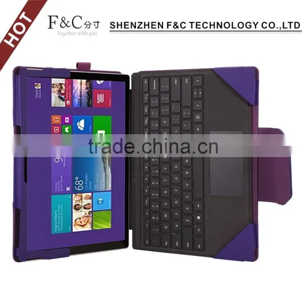 2016 Manufacture Wholesale High Qulity Hot Selling Flip Leather Tablet Case for Surface Pro 4 photo-6