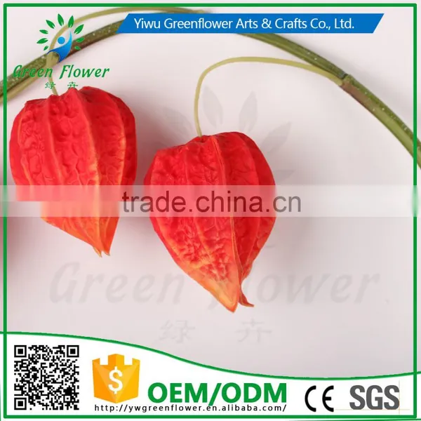 Greenflower 2016 Wholesale Real Touch Latex PU Lantern Fruit China Artificial Flowers Rose for Wedding Decoration photo-5