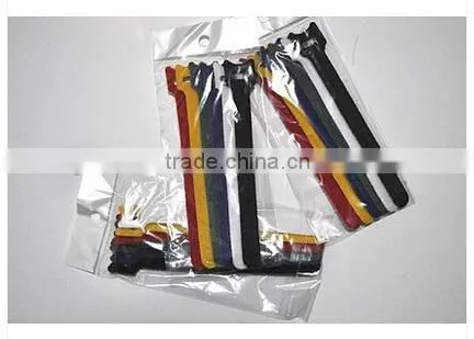 Logo Printed Colorful Adjustable Hook & Loop Wire Cable Tie photo-6
