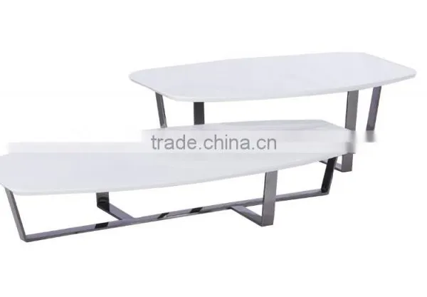 Simple Modern MDF Coffee Table Stainless Sofa Center Table CJ0183 photo-3